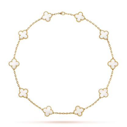 CLOVER | WHITE NECKLACE